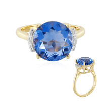 Anillo en plata con Fluorita de color cambiante