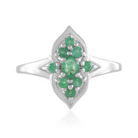 Anillo en plata con Esmeralda de Zambia