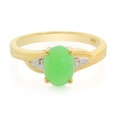 Anillo en plata con Crisoprasa imperial