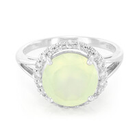 Anillo en plata con Prehnita
