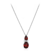 Collar en plata con Granate de Mozambique