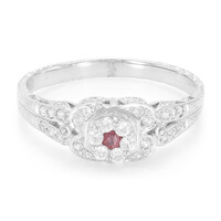 Anillo en plata con Zafiro Padparadscha