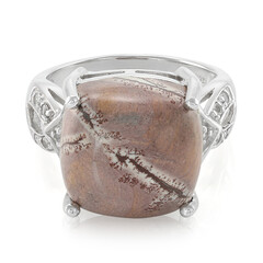 Anillo en plata con Jaspe Sonoran dendritas