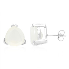 Pendientes en plata con Piedra de Luna blanca