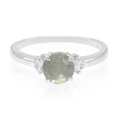 Anillo en plata con Espectrolita
