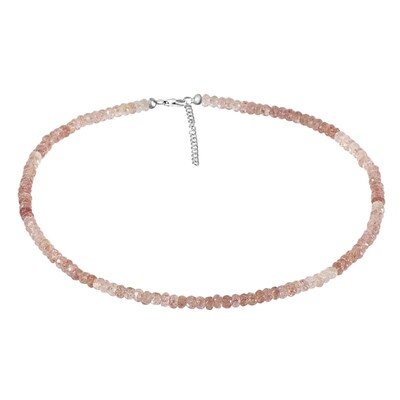 Collar en plata con Cuarzo Fresa