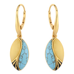 Pendientes en plata con Turquesa