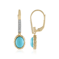 Pendientes en plata con Turquesa bella durmiente (Faszination Türkis)