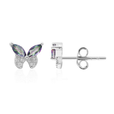 Pendientes en plata con Cuarzo místico
