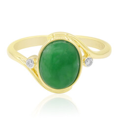 Anillo en oro con Jadeita imperial