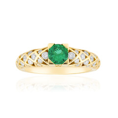 Anillo en oro con Esmeralda de Etiopía AAA (de Melo)