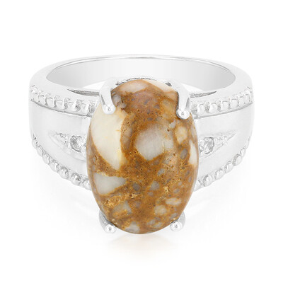 Anillo en plata con Cuarzo Dinosaurio