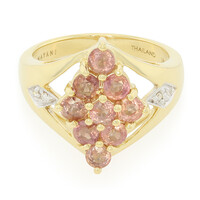 Anillo en oro con Zafiro Padparascha no calentado (AMAYANI)