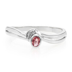 Anillo en plata con Zafiro Padparadscha