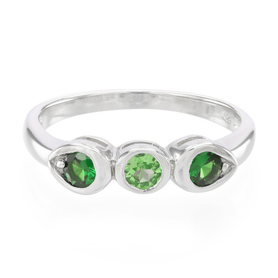 Anillo en plata con Tsavorita
