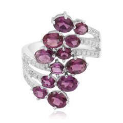 Anillo en plata con Rodolita