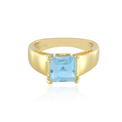 Anillo en plata con Topacio azul cielo