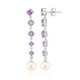 Pendientes en plata con Perla blanca Freshwater