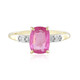 Anillo en oro con Zafiro rosa de Madagascar