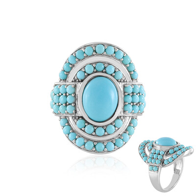 Anillo en plata con Turquesa bella durmiente