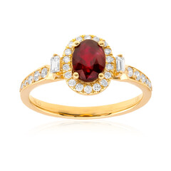 Anillo en oro con Rubí de Mozambique AAA (CIRARI)