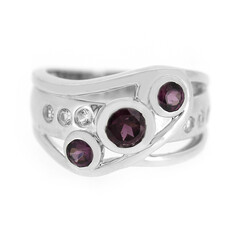 Anillo en plata con Rodolita