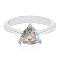 Anillo en plata con Topacio arcoíris