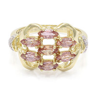 Anillo en oro con Zafiro Padparascha no calentado (AMAYANI)