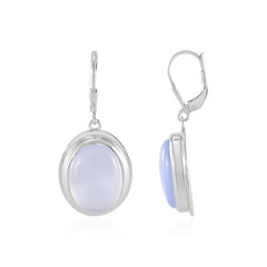 Pendientes en plata con Calcedonia azul