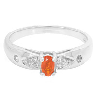 Anillo en plata con Ópalo de fuego imperial de Jalisco
