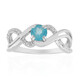 Anillo en plata con Apatita azul