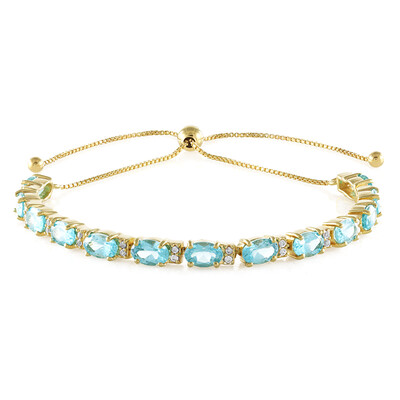 Brazalete en plata con Apatita azul