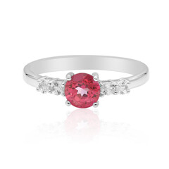 Anillo en plata con Topacio rosa