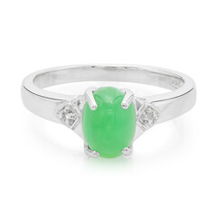 Anillo en plata con Crisoprasa imperial