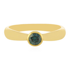 Anillo en oro con Diamante azul I3