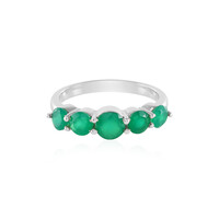 Anillo en plata con Ónix verde
