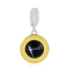 Colgante en plata con Diópsido estrella de la India