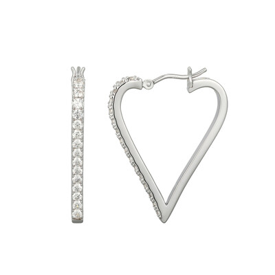 Pendientes en plata con Zircón (Adela Silber)