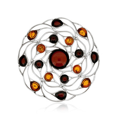 Broche en plata con Ámbar (dagen)