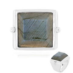 Anillo en plata con Labradorita (Juwelo Bauhaus)