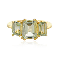 Anillo en plata con Amatista verde