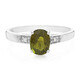 Anillo en plata con Turmalina cuprífera