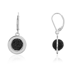 Pendientes en plata con Perla de lava