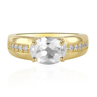 Anillo en plata con Topacio blanco