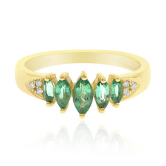 Anillo en oro con Esmeralda de Zambia AAA