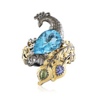 Anillo en plata con Topacio azul (Gems en Vogue)