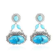Pendientes en plata con Turquesa azul del Mohave Kingman (Dallas Prince Designs)