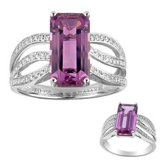 Anillo en oro con Diáspora rosa (AMAYANI)