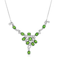 Collar en plata con Diópsido de Rusia