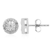Pendientes en plata con Diamante I2 (H)